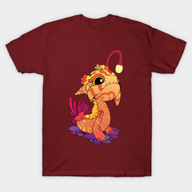 Toothy Orange Baby Sea Monster T-Shirt by Bitty Bitey Ones